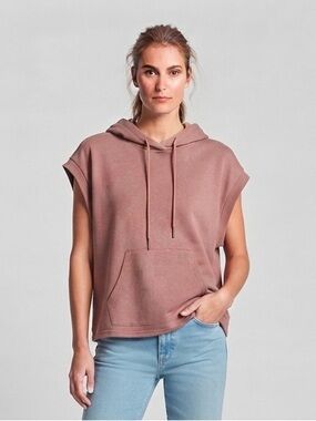 Noisy May Rose Stone Caramel Ethereal Cotton Sleeveless Hoodie Vest Size XL